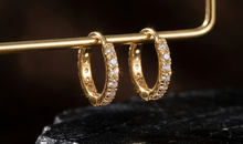Creolen TAILLY aus 18 Karat Gold mit Diamanten – 12 mm