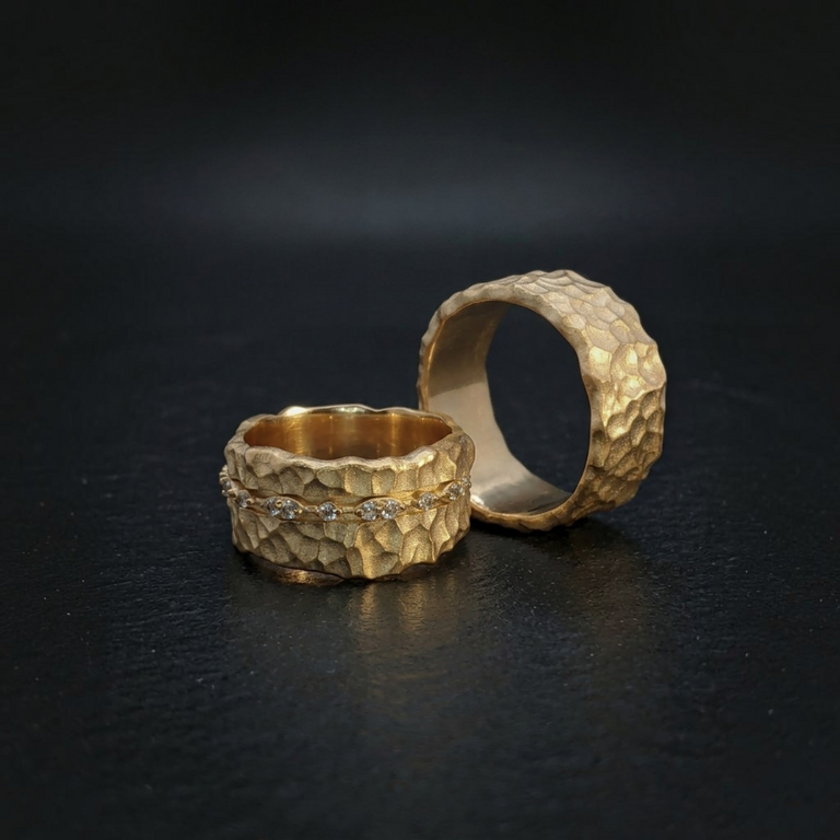 TERRANA – Statement Ring 10 mm mit Diamanten