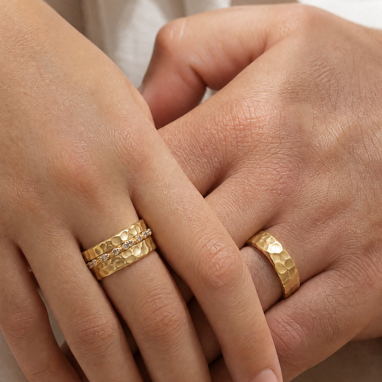 TERRANA – Statement Ring 10 mm mit Diamanten