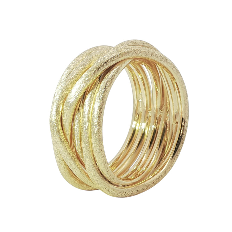 LOOPRING – Handgeflochtener Silberring | Matt | 12 mm