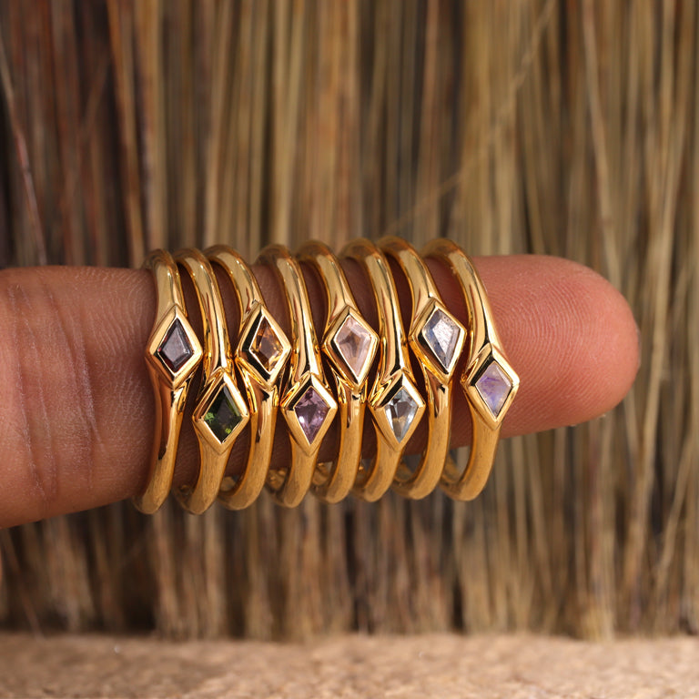 Ring KITE CITRIN  3X5mm