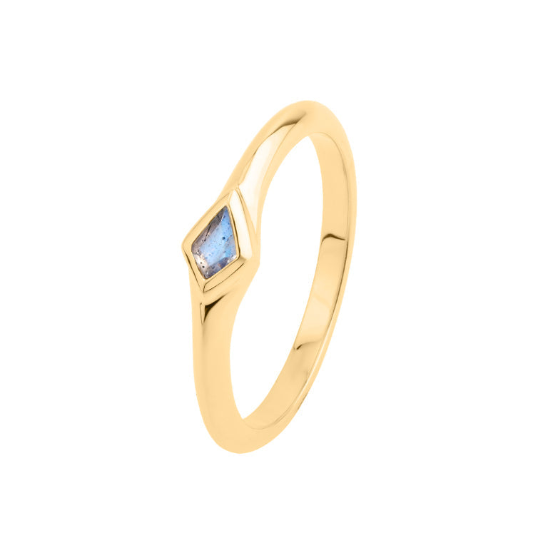 Ring KITE Labradorit 3X5mm Silber