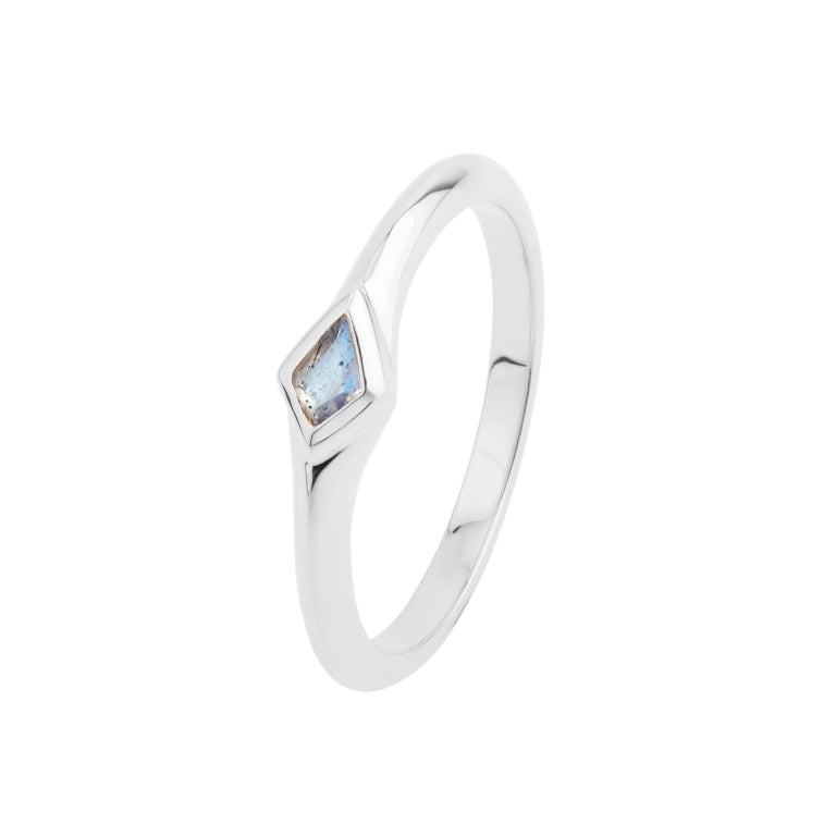Ring KITE Labradorit 3X5mm Silber