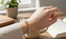 Edelsteinarmband mit Aquamarin