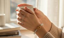 Edelsteinarmband mit Aquamarin