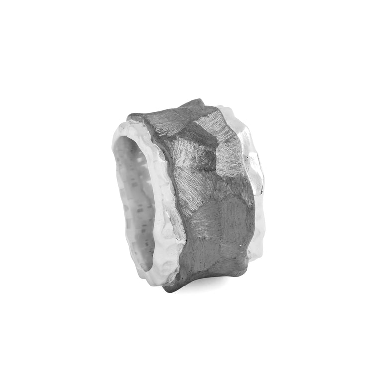 Ring MARIUS Bicolor 18mm Silber