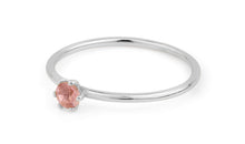 Ring  MINI BRIANA  mit rosa Turmalin 3mm 18k Gold