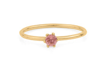 Ring  MINI BRIANA  mit rosa Turmalin 3mm 18k Gold
