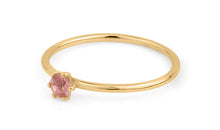 Ring  MINI BRIANA  mit rosa Turmalin 3mm 18k Gold