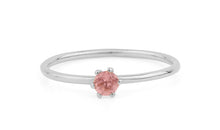 Ring  MINI BRIANA  mit rosa Turmalin 3mm 18k Gold