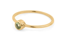 Ring  MINI JANAJA  mit grünem Turmalin 3mm 18 k Gold
