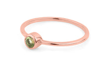 Ring  MINI JANAJA  mit grünem Turmalin 3mm 18 k Gold