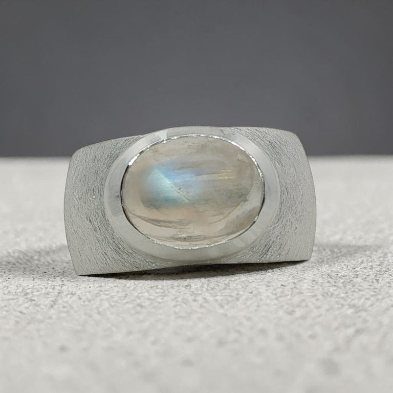 Unikate Ring NADINE – 925 Sterling Silber, Mondstein