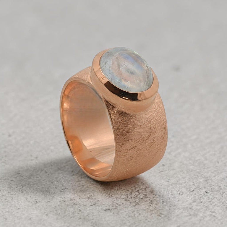 Unikate Ring NADINE – 925 Sterling Silber, Mondstein