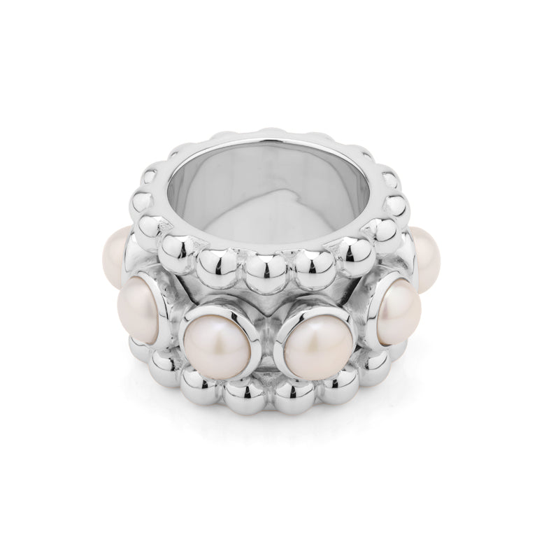 Moving Ring SARINA Perlen 17 mm