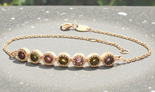 Feines Silberarmband mit Multiturmalinen