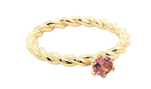 Ring TWIST mit rosa Turmalin