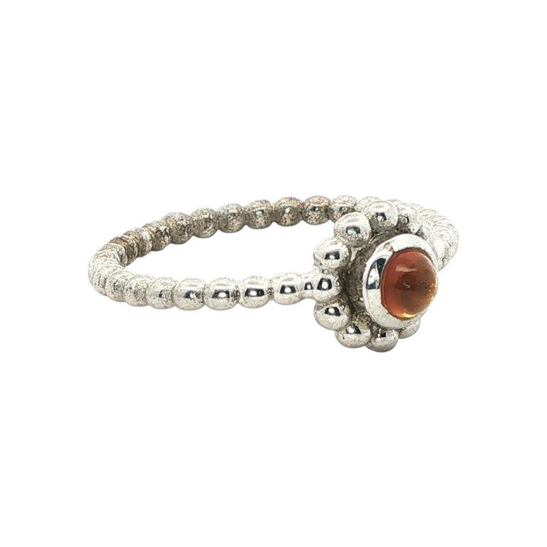 Sterling Silber Unikat Ring mit gelben Turmalin Ringgrösse 56