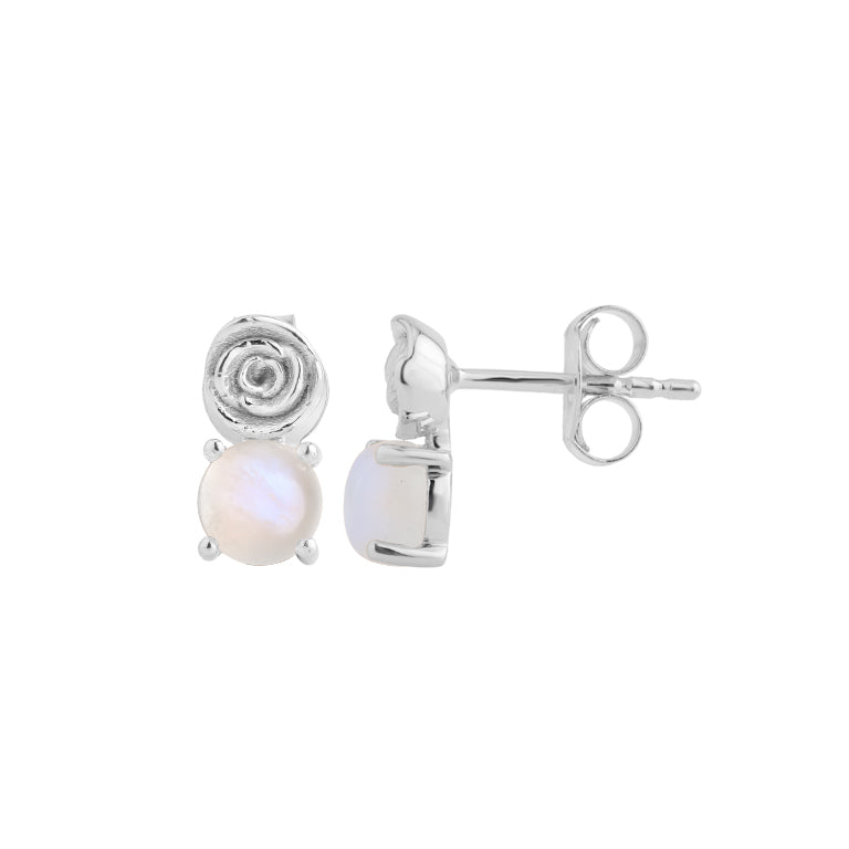 Ohrstecker AMELIA Mondstein Silber