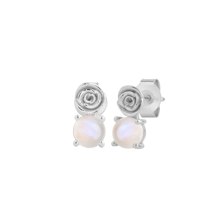 Ohrstecker AMELIA Mondstein Silber