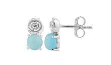 Ohrstecker AMELIA Blau Halzedone Silber