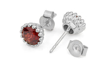 Ohrstecker  HARRIET Granate 6mm