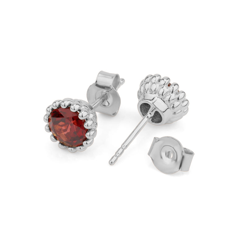 Ohrstecker  HARRIET Granate 6mm