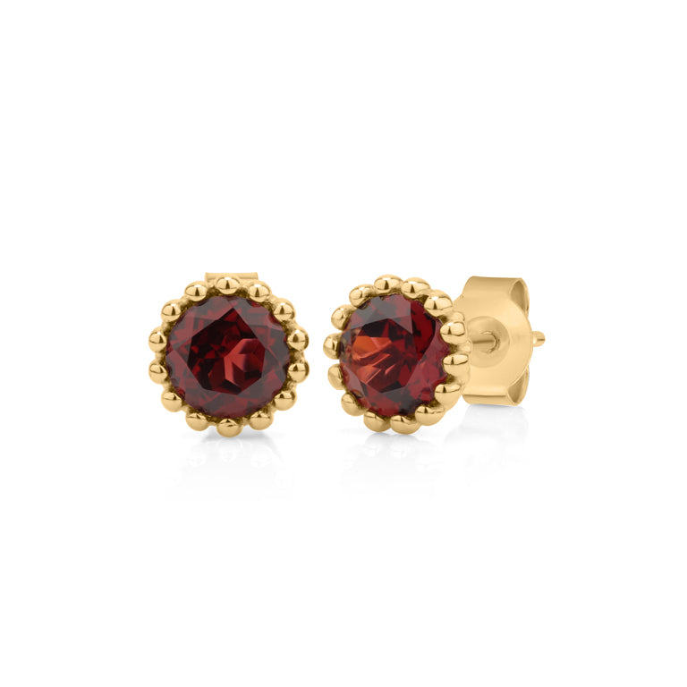Ohrstecker  HARRIET Granate 6mm