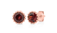 Ohrstecker  HARRIET Granate 6mm