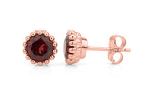 Ohrstecker  HARRIET Granate 6mm