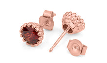 Ohrstecker  HARRIET Granate 6mm