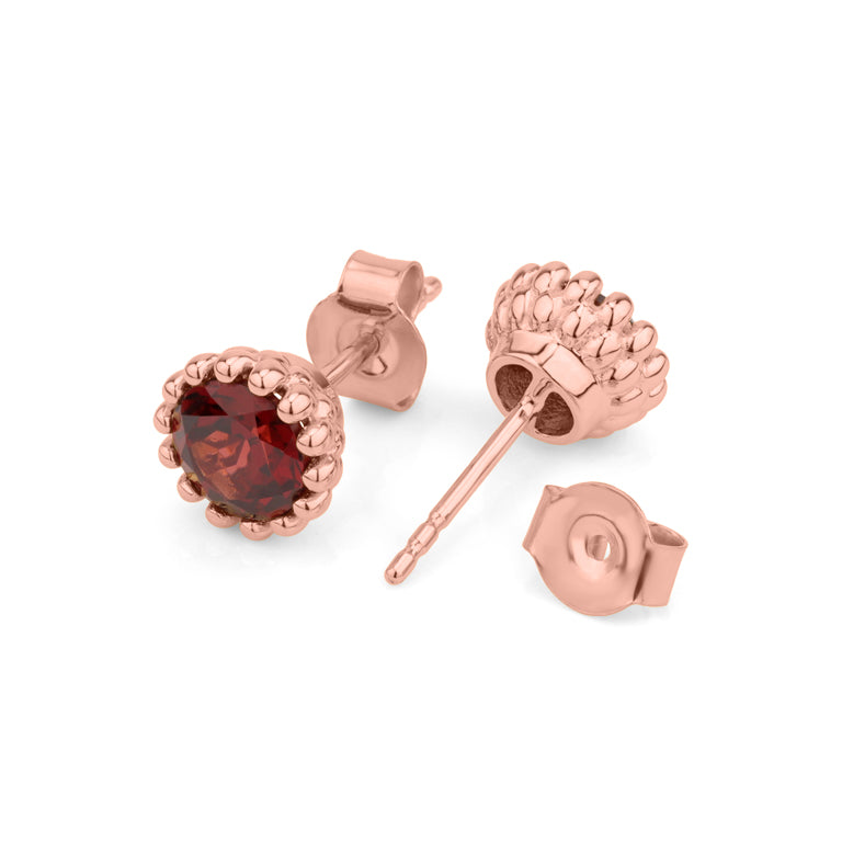 Ohrstecker  HARRIET Granate 6mm