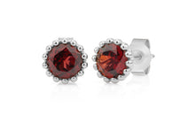 Ohrstecker  HARRIET Granate 6mm
