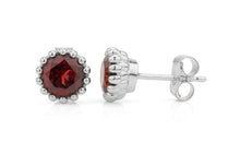 Ohrstecker  HARRIET Granate 6mm