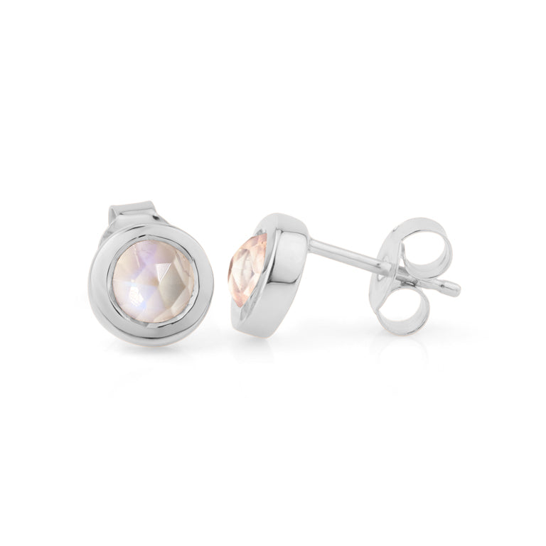 Ohrstecker LEILA Mondstein Silber