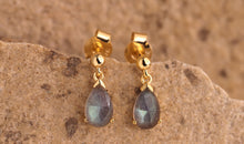 Ohrstecker LEONIE Labradorit 5X8mm