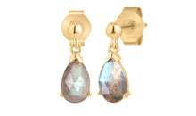 Ohrstecker LEONIE Labradorit 5X8mm