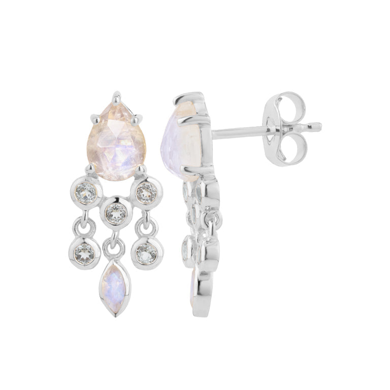 Ohrstecker MADISON  Mondstein Silber
