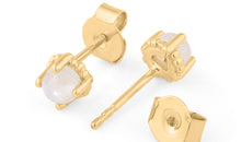 Ohrstecker SAMANTHA mit Mondstein 4 mm