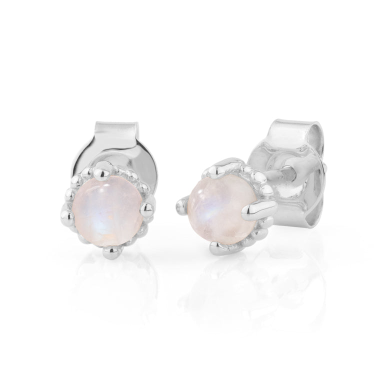 Ohrstecker SAMANTHA mit Mondstein 4 mm