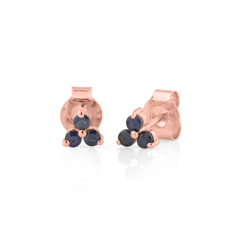 Ohrstecker TRINITY mit Saphir 1.5 mm