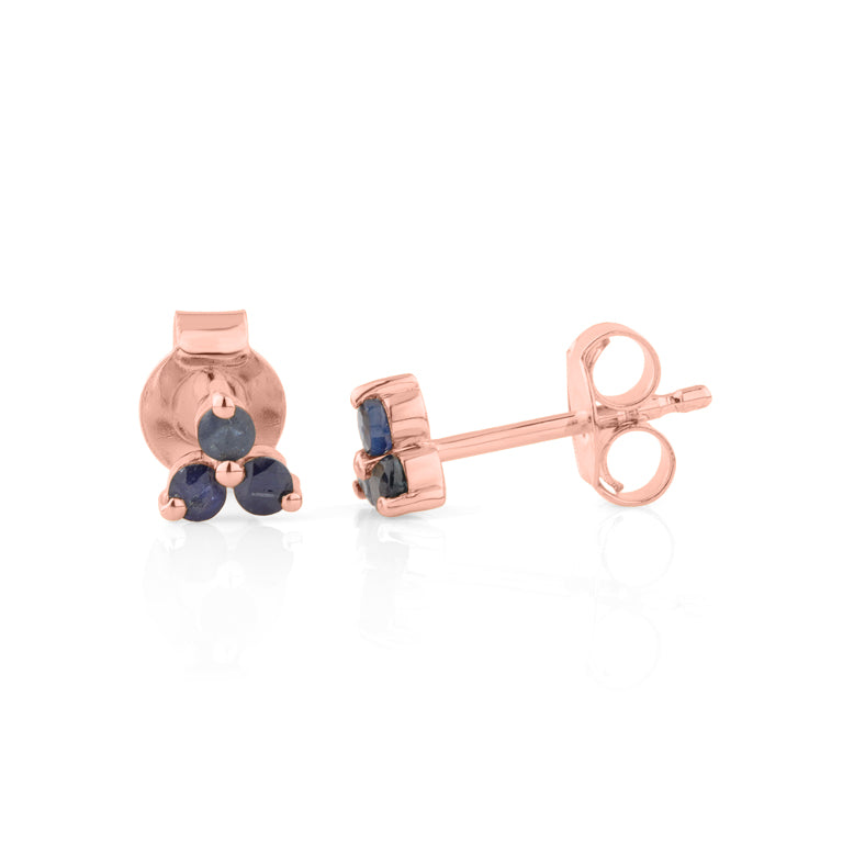 Ohrstecker TRINITY mit Saphir 1.5 mm