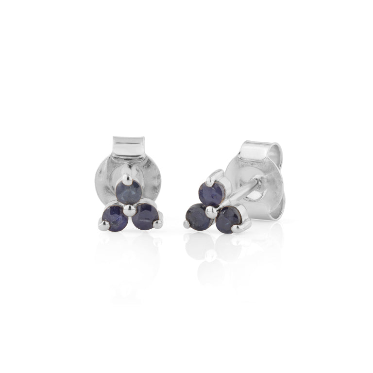 Ohrstecker TRINITY mit Saphir 1.5 mm