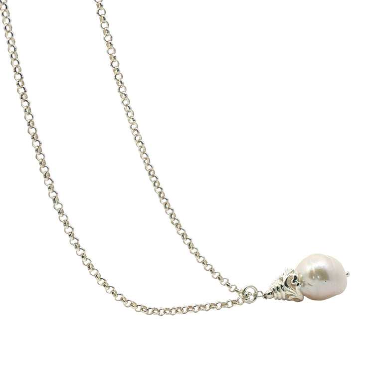 Silberkette mit Barockperle