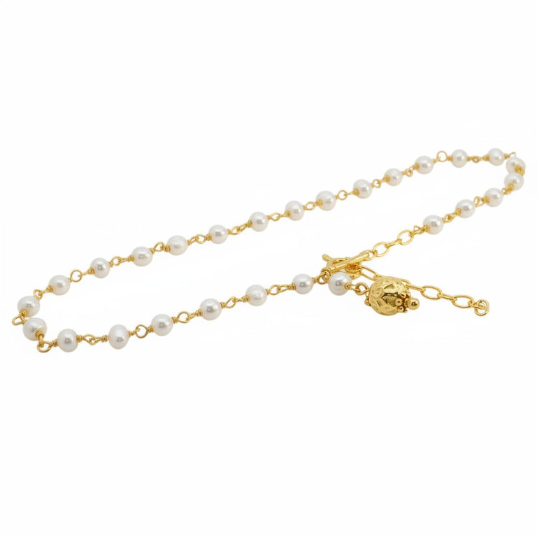 Perlen Anklet mit einem Charm