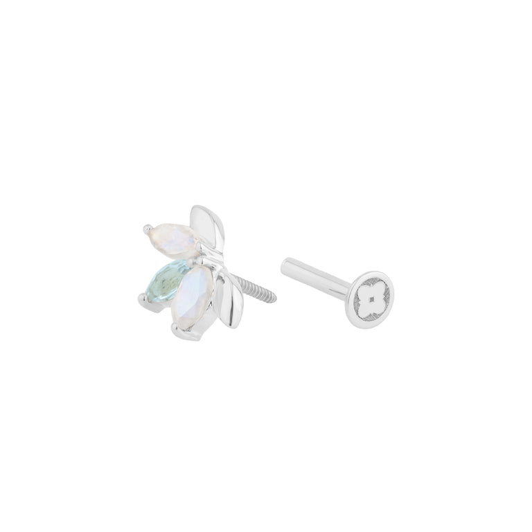 Piercing OCEANA mit Mondstein