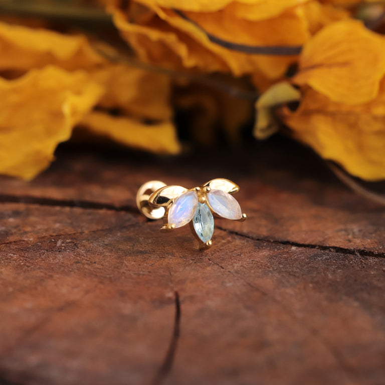 Piercing OCEANA mit Mondstein