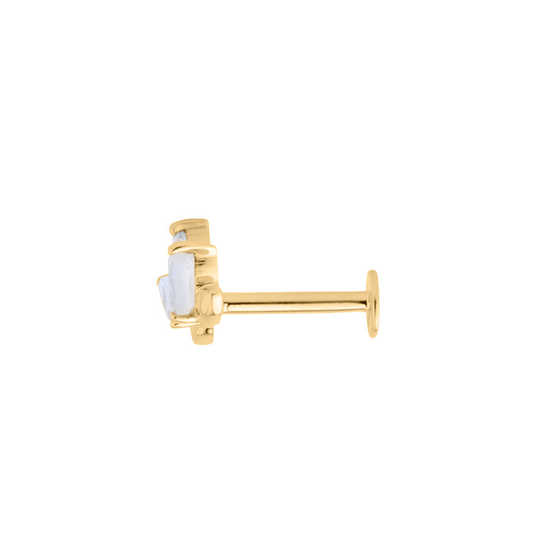 Piercing OCEANA mit Mondstein