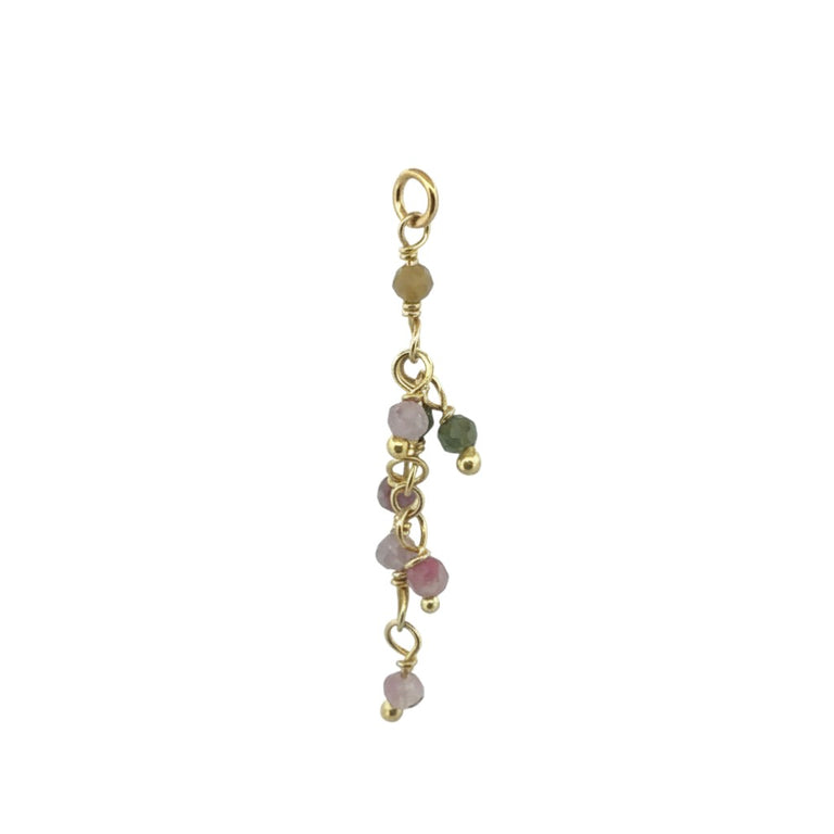 Piercing Kette Multiturmalin – filigrane Verbindung mit einem Link