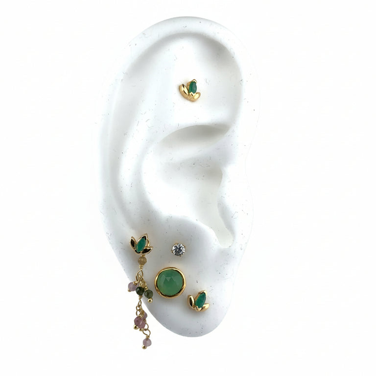 Piercing Kette Multiturmalin – filigrane Verbindung mit einem Link